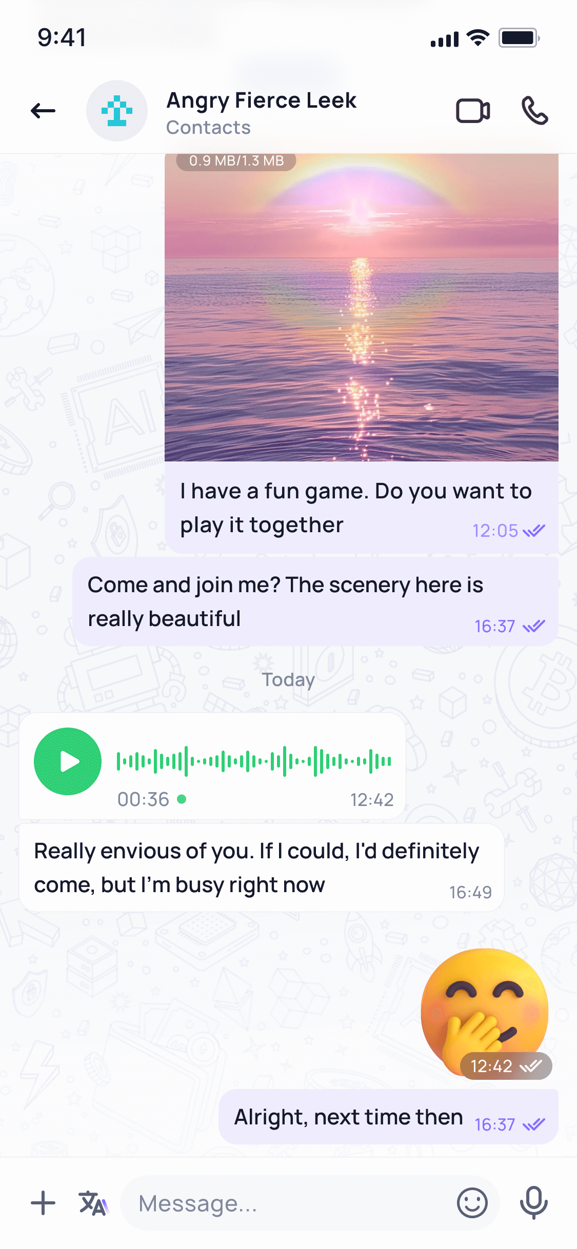 Message Screen